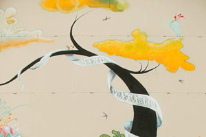 Tree of Poetry mural made by Teemu Mäenpää and produced by Annikki Poetry Festival was unveiled on 6 June 2020. Photo by Riikka Vaahtera